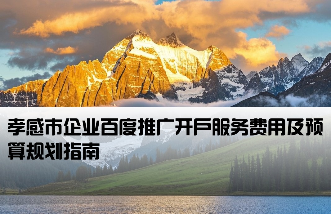 孝感市企业百度推广开户服务费用及预算规划指南