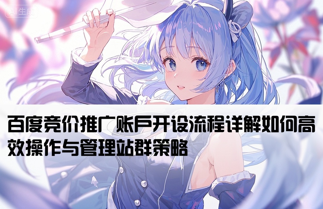 百度竞价推广账户开设流程详解如何高效操作与管理站群策略