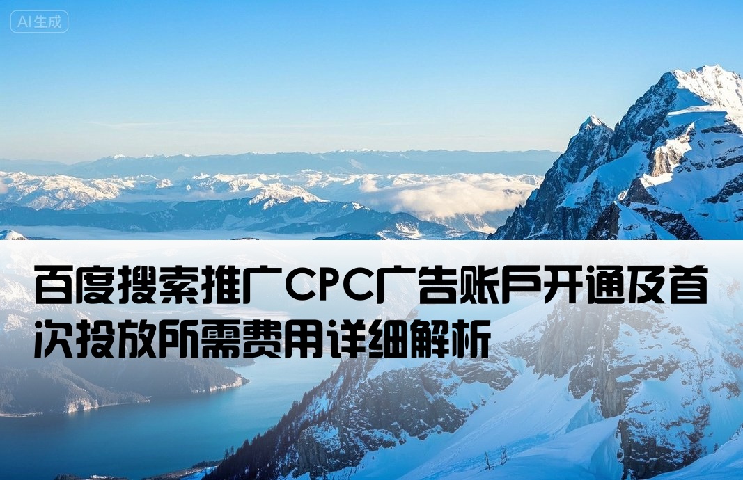 百度搜索推广CPC广告账户开通及首次投放所需费用详细解析