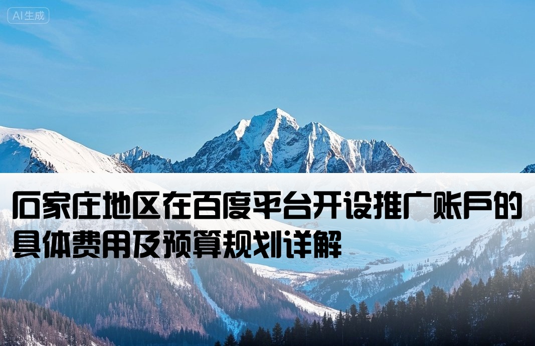 石家庄百度开户多少钱